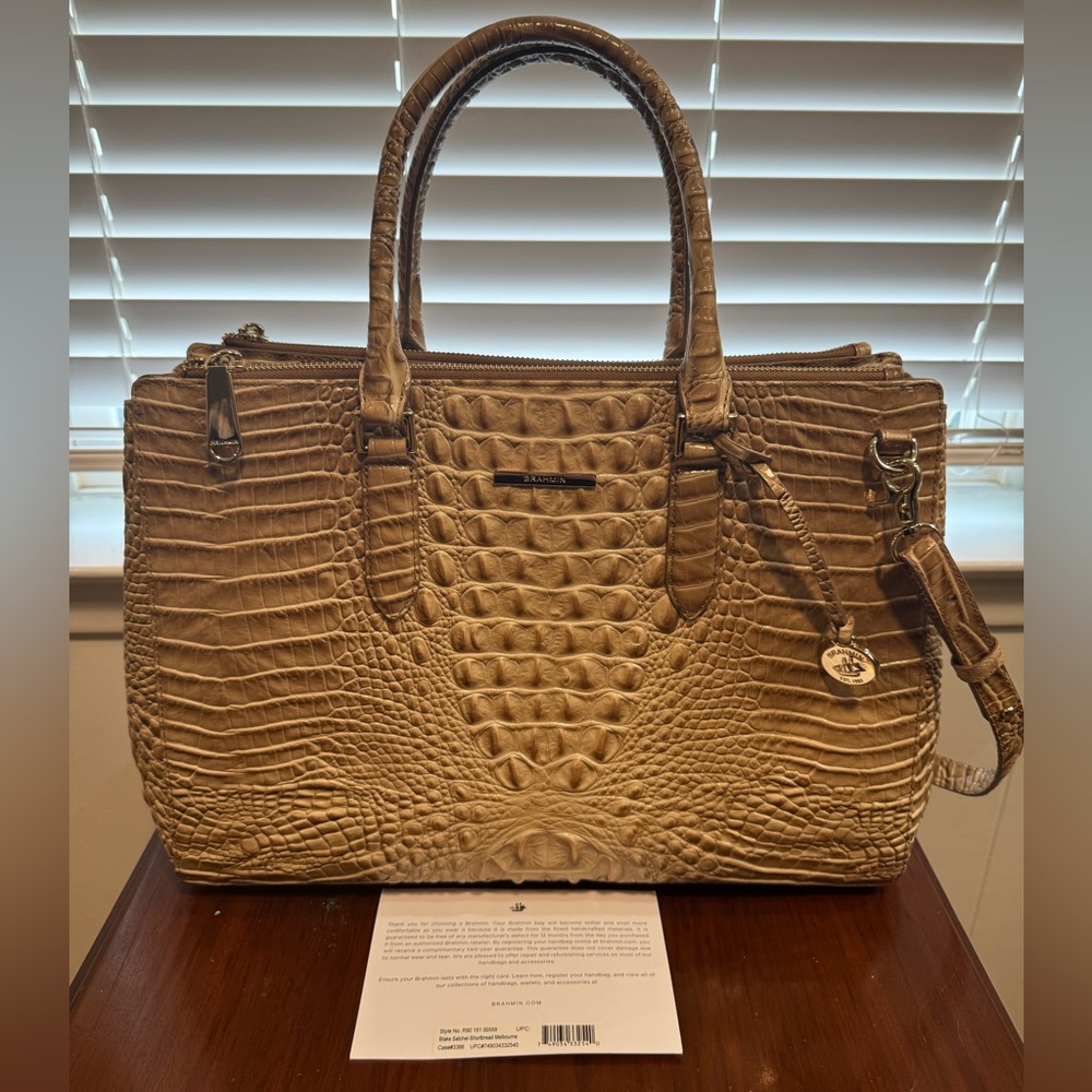 Brahmin Blake Satchel Shortbread